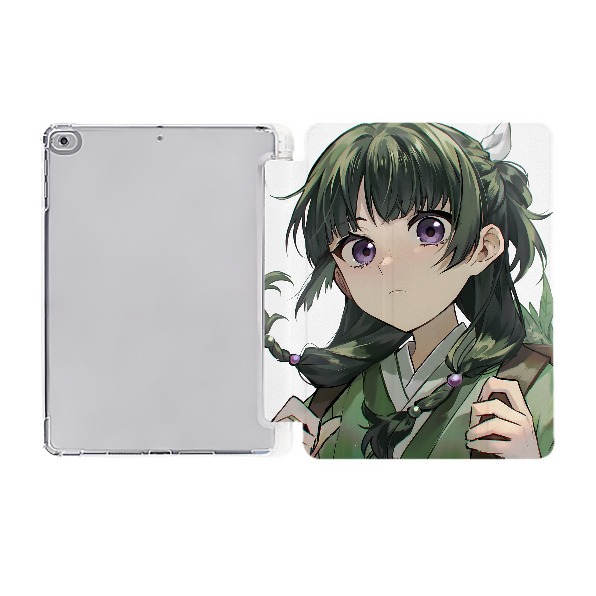 （画像用） 薬屋のひとりごと The Apothecary Diaries IPad ケース ペン収納付き 三つ折りスタンド PUレザー×シリコン 対応機種9.5/10.5/10.9インチ